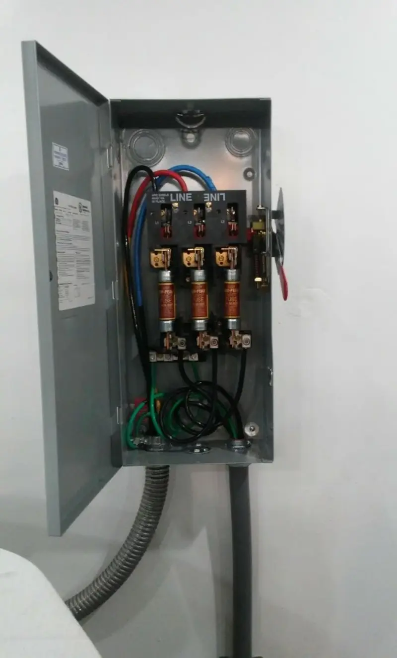 Three-phase disconnect switch installed for Electrical Wiring & Rewiring in Wingate